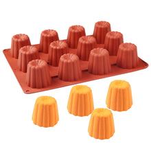 Load image into Gallery viewer, 12Cells/15Cells Silicone Mold Cannelés Bordelais Fluted Cake Mold Muffin Cupcake Baking Tray Dessert Pastry Cake Decorating Tools
