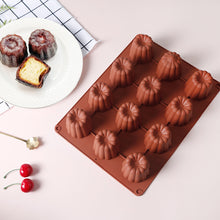 Load image into Gallery viewer, 12Cells/15Cells Silicone Mold Cannelés Bordelais Fluted Cake Mold Muffin Cupcake Baking Tray Dessert Pastry Cake Decorating Tools