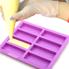 Load image into Gallery viewer, 8Cells Rectangle Silicone Baking Mould Engergy Bar Chocolate Fondant Molds Ice Cube Mold DIY Soap Mold Tools