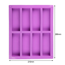 Load image into Gallery viewer, 8Cells Rectangle Silicone Baking Mould Engergy Bar Chocolate Fondant Molds Ice Cube Mold DIY Soap Mold Tools