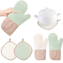 Load image into Gallery viewer, 1pc Kitchen Silicone Oven Mitt Anti Scalding Baking Cooking Oven Glove Anti Slip Insulation Protection Mat for Pot