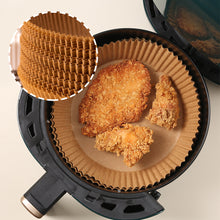 Load image into Gallery viewer, 50pcs 16cm Air Fryer Disposable Baking Papers 3-6L Air Fryer Liners Non-Stick Steamer Round Oil Paper Liners Kitchen Accessories