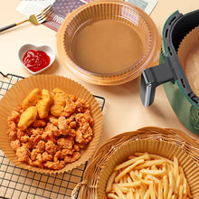 Load image into Gallery viewer, 50pcs 16cm Air Fryer Disposable Baking Papers 3-6L Air Fryer Liners Non-Stick Steamer Round Oil Paper Liners Kitchen Accessories