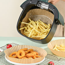 Load image into Gallery viewer, 50pcs 16cm Air Fryer Disposable Baking Papers 3-6L Air Fryer Liners Non-Stick Steamer Round Oil Paper Liners Kitchen Accessories