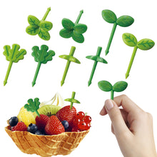 Load image into Gallery viewer, 8pcs/set Leaves Fruit Fork Kids Snack Dessert Decoration Forks Toothpick Lunch Salad Decoration Accessories Cake Picks