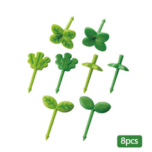Load image into Gallery viewer, 8pcs/set Leaves Fruit Fork Kids Snack Dessert Decoration Forks Toothpick Lunch Salad Decoration Accessories Cake Picks