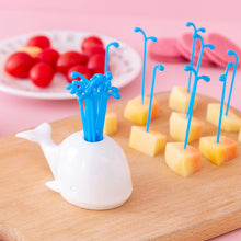 Load image into Gallery viewer, 16pcs/set Cute Whale Fruit Fork Kids Snack Dessert Decoration Forks Toothpick Lunch Salad Decoration Accessories Cake Picks