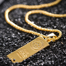 Load image into Gallery viewer, Fashio Gold Hip Hop Bullion Pendant Necklace For Women Men Jewelry Gift