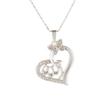 Load image into Gallery viewer, Gold Color Arabic Women Heart Shape Pendant Necklace for Muslim Islamic God Allah Charm Ramadan Jewelry Gift