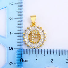 Load image into Gallery viewer, Women Girls Initial Letter Necklace Copper Zircon 26 Letters Pendant Necklace Jewelry Gift