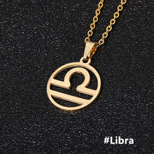 Load image into Gallery viewer, Classic Design Stainless Steel 12 Constellations Pendant Necklace For Women Men Couple Fashion Jewelry