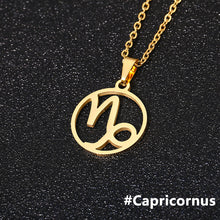 Load image into Gallery viewer, Classic Design Stainless Steel 12 Constellations Pendant Necklace For Women Men Couple Fashion Jewelry