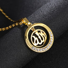 Load image into Gallery viewer, Fashion Gold Color Islamic God Allah Pendant Necklace Muslim Women Charm Jewelry