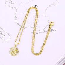 Load image into Gallery viewer, Gold Color Copper Micro Inlay Zircon 12 Constellations Pendant Necklace For Women Fashion Party Jewelry