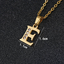 Load image into Gallery viewer, A To Z Stainless Steel Rhinestone 26 Letters Alphabet Pendant Necklace For Women Men Couple Fashion Jewelry Gift