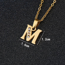 Load image into Gallery viewer, A To Z Stainless Steel Rhinestone 26 Letters Alphabet Pendant Necklace For Women Men Couple Fashion Jewelry Gift