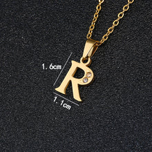 Load image into Gallery viewer, A To Z Stainless Steel Rhinestone 26 Letters Alphabet Pendant Necklace For Women Men Couple Fashion Jewelry Gift