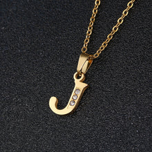 Load image into Gallery viewer, A To Z Stainless Steel Rhinestone 26 Letters Alphabet Pendant Necklace For Women Men Couple Fashion Jewelry Gift