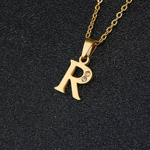 Load image into Gallery viewer, A To Z Stainless Steel Rhinestone 26 Letters Alphabet Pendant Necklace For Women Men Couple Fashion Jewelry Gift