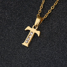 Load image into Gallery viewer, A To Z Stainless Steel Rhinestone 26 Letters Alphabet Pendant Necklace For Women Men Couple Fashion Jewelry Gift