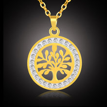 Load image into Gallery viewer, Trendy Women Gold Color Stainless Steel Tree of Life Tree Pendant Necklace Jewelry Gift