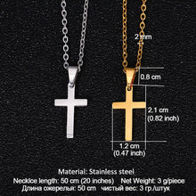 Load image into Gallery viewer, Fashion Classic Design Stainless Steel Cross Small Pendant Necklace For Women Men Couple Jewelry Gifts