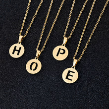 Load image into Gallery viewer, A To Z Stainless Steel 26 Letters Initial Alphabet Pendant Necklace For Women Men Couple Jewelry Gift