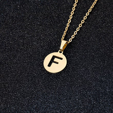 Load image into Gallery viewer, A To Z Stainless Steel 26 Letters Initial Alphabet Pendant Necklace For Women Men Couple Jewelry Gift