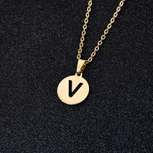 Load image into Gallery viewer, A To Z Stainless Steel 26 Letters Initial Alphabet Pendant Necklace For Women Men Couple Jewelry Gift