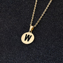 Load image into Gallery viewer, A To Z Stainless Steel 26 Letters Initial Alphabet Pendant Necklace For Women Men Couple Jewelry Gift