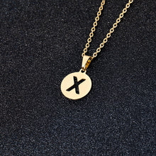 Load image into Gallery viewer, A To Z Stainless Steel 26 Letters Initial Alphabet Pendant Necklace For Women Men Couple Jewelry Gift