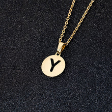 Load image into Gallery viewer, A To Z Stainless Steel 26 Letters Initial Alphabet Pendant Necklace For Women Men Couple Jewelry Gift