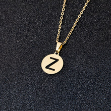 Load image into Gallery viewer, A To Z Stainless Steel 26 Letters Initial Alphabet Pendant Necklace For Women Men Couple Jewelry Gift
