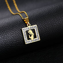 Load image into Gallery viewer, Women Gold Color Stainless Steel Virgin Mary Charm Pendant Necklace for Christian Jewelry Gift