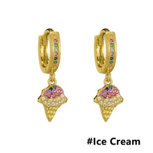 Load image into Gallery viewer, Women Fashion Luxury 18K Gold Plated Micro-inlaid Zircon Earrings Cross Dolphin Star Eye Earrings Jewelry