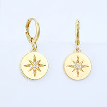 Load image into Gallery viewer, 18K Gold Plated Micro-inlaid Zircon Earrings Lightning Cross Heart Snowflake Lightning for Women Fashion Jewelry