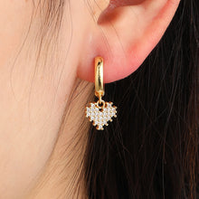 Load image into Gallery viewer, 18K Gold Plated Micro-inlaid Zircon Earrings Lightning Cross Heart Snowflake Lightning for Women Fashion Jewelry