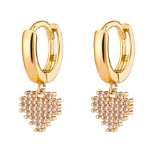 Load image into Gallery viewer, 18K Gold Plated Micro-inlaid Zircon Earrings Lightning Cross Heart Snowflake Lightning for Women Fashion Jewelry