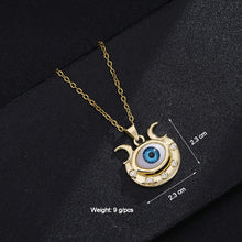 Load image into Gallery viewer, Lucky Evil Eye Necklace Blue Eyes Enamel Pendant Stainless Steel Chain Necklace for Women Jewelry Gift
