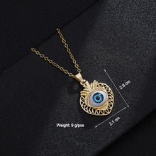 Load image into Gallery viewer, Lucky Evil Eye Necklace Blue Eyes Enamel Pendant Stainless Steel Chain Necklace for Women Jewelry Gift