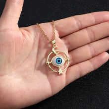 Load image into Gallery viewer, Lucky Evil Eye Necklace Blue Eyes Enamel Pendant Stainless Steel Chain Necklace for Women Jewelry Gift