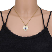 Load image into Gallery viewer, Lucky Evil Eye Necklace Blue Eyes Enamel Pendant Stainless Steel Chain Necklace for Women Jewelry Gift