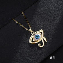 Load image into Gallery viewer, Lucky Evil Eye Necklace Blue Eyes Enamel Pendant Stainless Steel Chain Necklace for Women Jewelry Gift