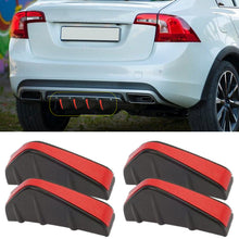 Load image into Gallery viewer, 4Pcs Car Modified Shark Fin Rear Spoiler Car Rear Bumper Lip Diffuser Anti-collision Universal