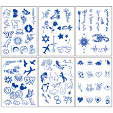 Load image into Gallery viewer, 6pcs/set Cute Tattoo Stickers Herbal Tattoo Stickers Waterproof Long Lasting Tattoo Stickers Body Art Tattoo Sticker