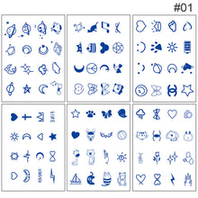 Load image into Gallery viewer, 6pcs/set Cute Tattoo Stickers Herbal Tattoo Stickers Waterproof Long Lasting Tattoo Stickers Body Art Tattoo Sticker