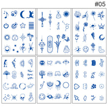 Load image into Gallery viewer, 6pcs/set Cute Tattoo Stickers Herbal Tattoo Stickers Waterproof Long Lasting Tattoo Stickers Body Art Tattoo Sticker