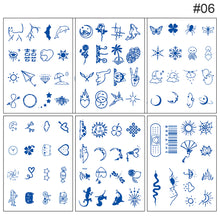 Load image into Gallery viewer, 6pcs/set Cute Tattoo Stickers Herbal Tattoo Stickers Waterproof Long Lasting Tattoo Stickers Body Art Tattoo Sticker