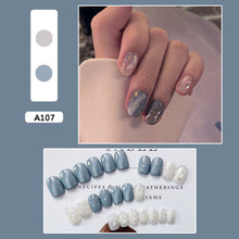 Load image into Gallery viewer, 24pcs/set Short Manicure Fake Nail Detachable Fake Nail Patch Wearing Nails Nail Stickers Nail Art Accessories