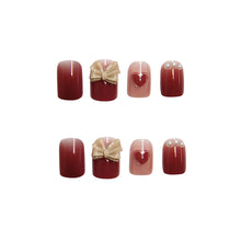 Load image into Gallery viewer, 24pcs/set Short Manicure Fake Nail Detachable Fake Nail Patch Wearing Nails Nail Stickers Nail Art Accessories